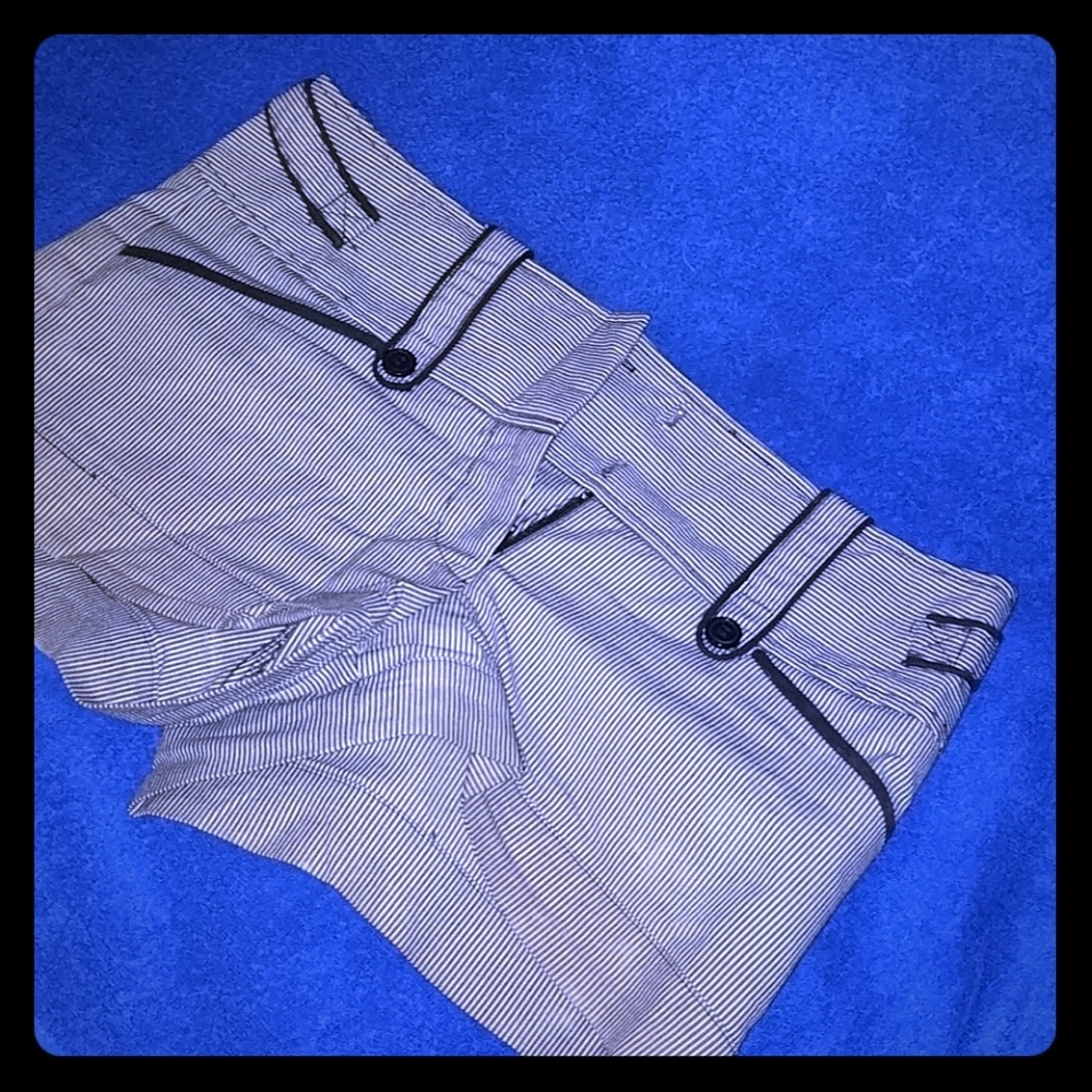 Black and white/gray shorts